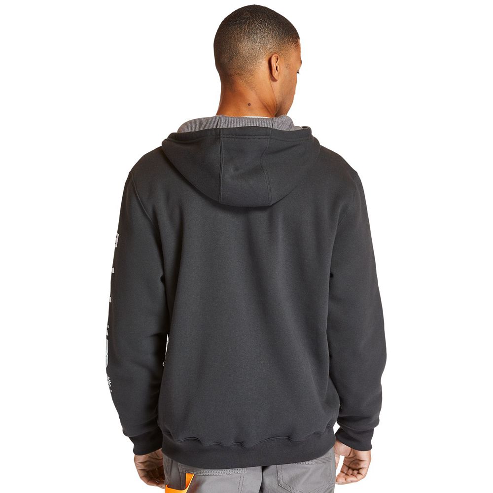 Timberland Mens Sweatshirts PRO® Hood Honcho Full-Zip Hoodie - Black - India QH7903418